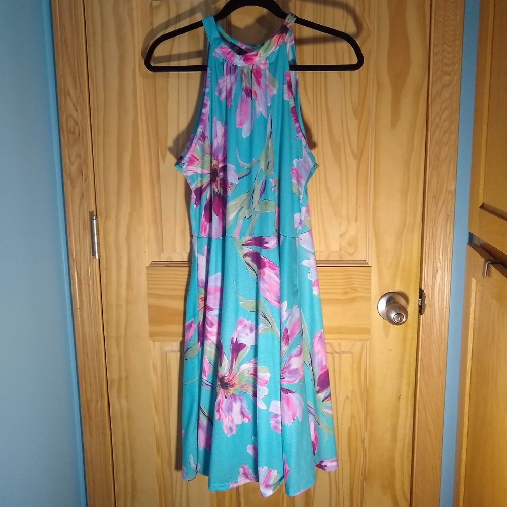 Ouges Women's Xl Halter Neck Floral Summer Casual… - image 1